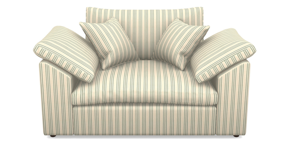 Product photograph of Big Softie Sloped Arm Sloped Arm Snuggler In Cloth 22 - Racing Stripes Ayr - Mint from Sofas and Stuff Limited