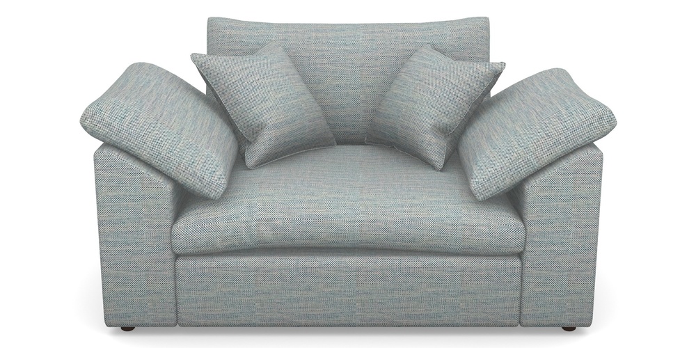 Product photograph of Big Softie Sloped Arm Sloped Arm Snuggler In Basket Weave - Blue from Sofas and Stuff Limited