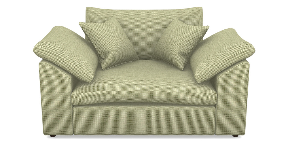 Product photograph of Big Softie Sloped Arm Sloped Arm Snuggler In Basket Weave - Sage from Sofas and Stuff Limited