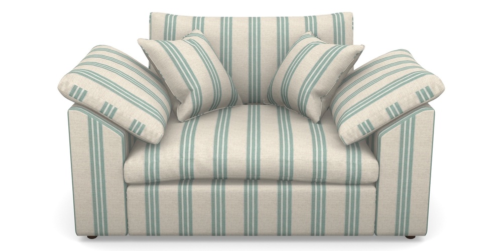 Product photograph of Big Softie Sloped Arm Sloped Arm Snuggler In Cloth 18 Stripes - Bengal - Basil from Sofas and Stuff Limited