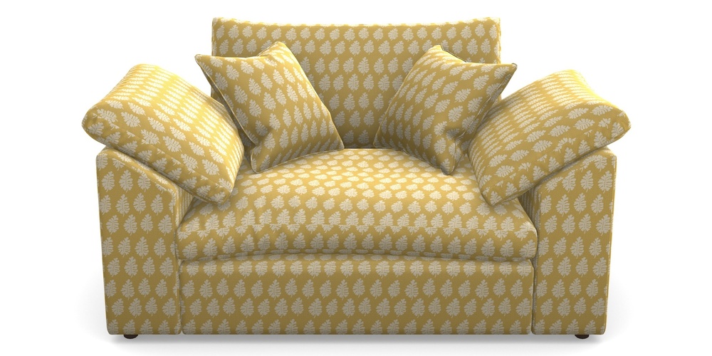 Product photograph of Big Softie Sloped Arm Sloped Arm Snuggler In Cloth 21 - Oak Leaf - Canary from Sofas and Stuff Limited