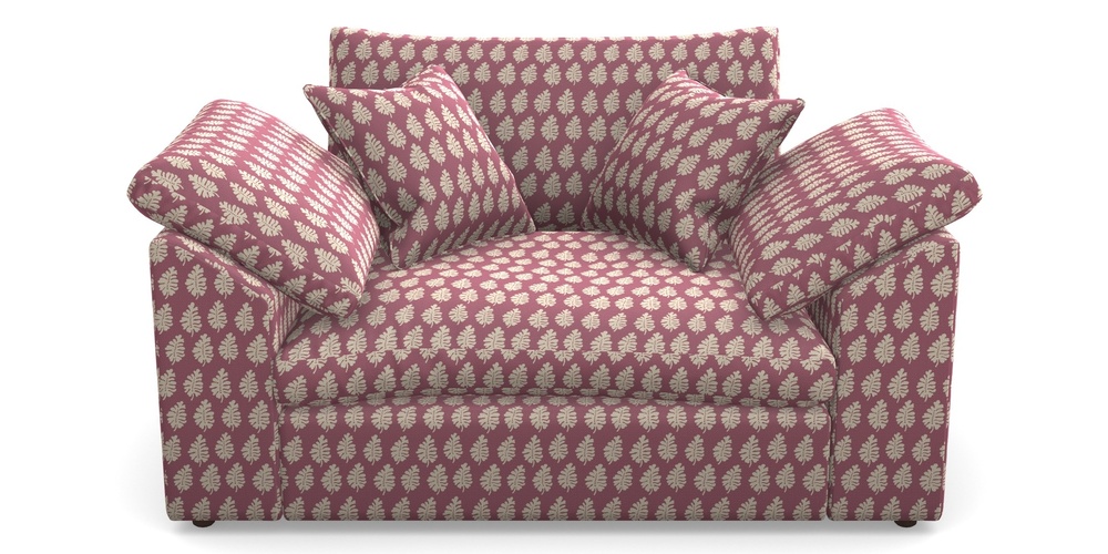 Product photograph of Big Softie Sloped Arm Sloped Arm Snuggler In Cloth 21 - Oak Leaf - Cassis from Sofas and Stuff Limited