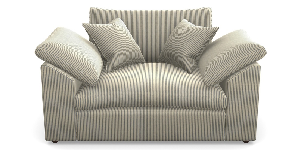 Product photograph of Big Softie Sloped Arm Sloped Arm Snuggler In Cloth 21 - Simple Stripe - Bilberry from Sofas and Stuff Limited