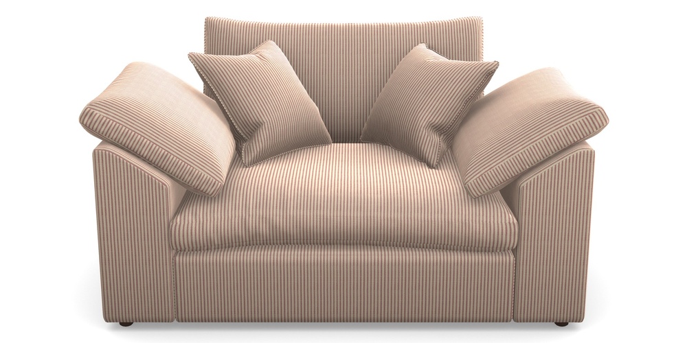 Product photograph of Big Softie Sloped Arm Sloped Arm Snuggler In Cloth 21 - Simple Stripe - Cassis from Sofas and Stuff Limited