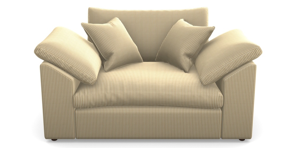 Product photograph of Big Softie Sloped Arm Sloped Arm Snuggler In Cloth 21 - Simple Stripe - Quince from Sofas and Stuff Limited