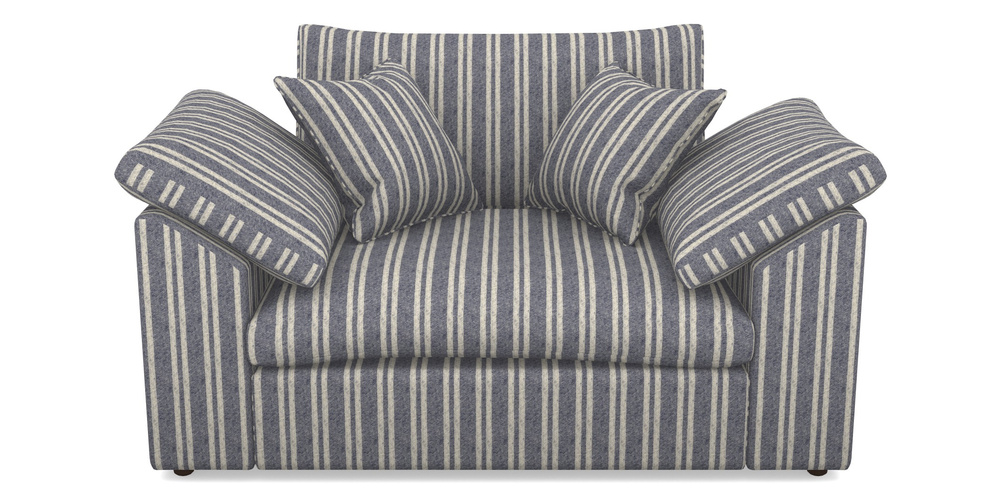 Product photograph of Big Softie Sloped Arm Sloped Arm Snuggler In Cloth 22 - Barcode - Deep Water from Sofas and Stuff Limited