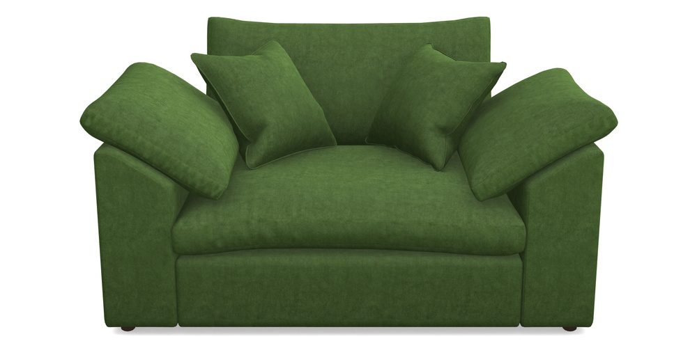 Product photograph of Big Softie Sloped Arm Sloped Arm Snuggler In Clever Tough And Eco Velvet - Shamrock from Sofas and Stuff Limited