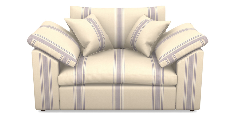 Product photograph of Big Softie Sloped Arm Sloped Arm Snuggler In Cloth 22 - Racing Stripes Cheltenham - Blueberry from Sofas and Stuff Limited