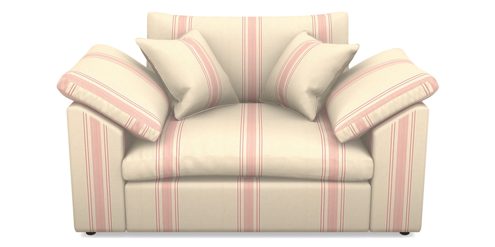 Product photograph of Big Softie Sloped Arm Sloped Arm Snuggler In Cloth 22 - Racing Stripes Cheltenham - Cherry from Sofas and Stuff Limited