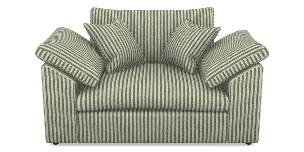 Product photograph of Big Softie Sloped Arm Sloped Arm Snuggler In Cloth 22 - Pinstripe - Courgette from Sofas and Stuff Limited