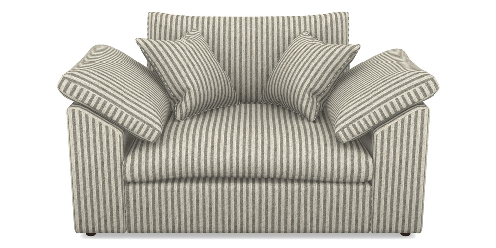 Product photograph of Big Softie Sloped Arm Sloped Arm Snuggler In Cloth 22 - Pinstripe - Seal from Sofas and Stuff Limited