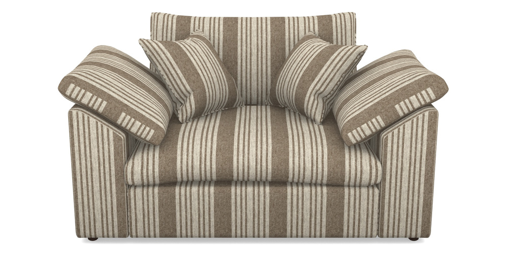 Product photograph of Big Softie Sloped Arm Sloped Arm Snuggler In Cloth 22 - Bayadere - Peat from Sofas and Stuff Limited