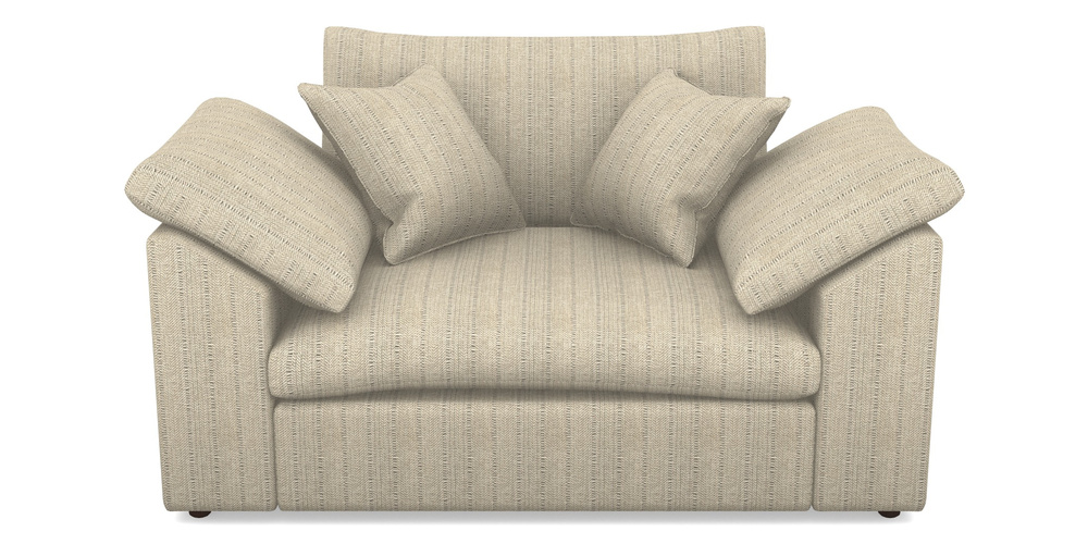 Product photograph of Big Softie Sloped Arm Sloped Arm Snuggler In Cloth 20 - Design 1 - Natural Herringbone from Sofas and Stuff Limited