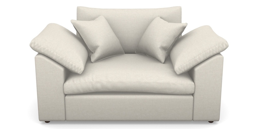 Product photograph of Big Softie Sloped Arm Sloped Arm Snuggler In Easy Clean Plain - Chalk from Sofas and Stuff Limited