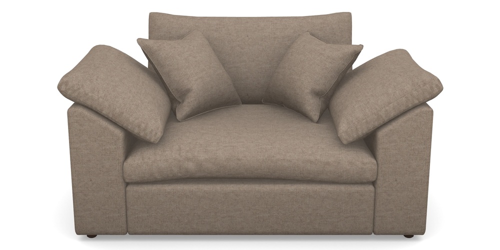 Product photograph of Big Softie Sloped Arm Sloped Arm Snuggler In Easy Clean Plain - Camel from Sofas and Stuff Limited