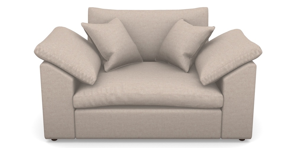 Product photograph of Big Softie Sloped Arm Sloped Arm Snuggler In Easy Clean Plain - Cream from Sofas and Stuff Limited