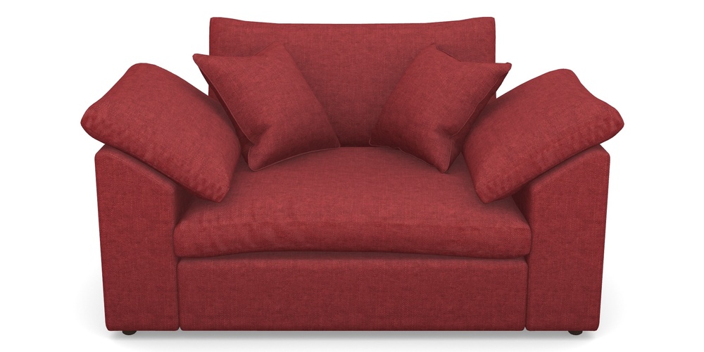 Product photograph of Big Softie Sloped Arm Sloped Arm Snuggler In Easy Clean Plain - Claret from Sofas and Stuff Limited