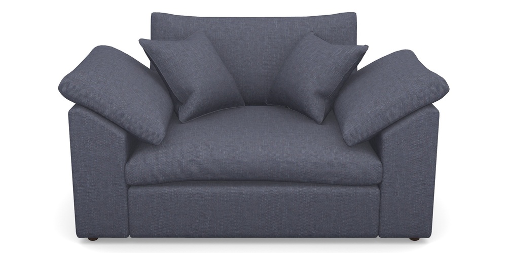 Product photograph of Big Softie Sloped Arm Sloped Arm Snuggler In Easy Clean Plain - Navy from Sofas and Stuff Limited