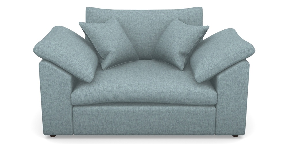 Product photograph of Big Softie Sloped Arm Sloped Arm Snuggler In Easy Clean Plain - Polar from Sofas and Stuff Limited