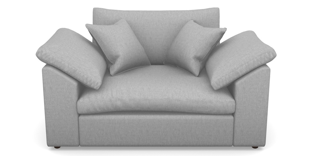 Product photograph of Big Softie Sloped Arm Sloped Arm Snuggler In Easy Clean Plain - Silver from Sofas and Stuff Limited