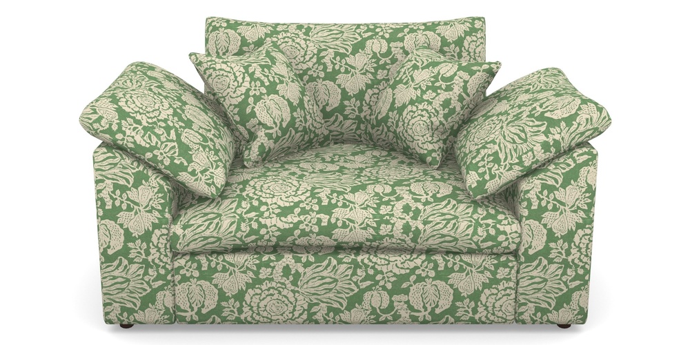 Product photograph of Big Softie Sloped Arm Sloped Arm Snuggler In V A Brompton Collection - Flowering Kale - Basil from Sofas and Stuff Limited