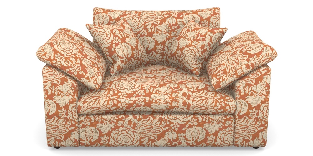 Product photograph of Big Softie Sloped Arm Sloped Arm Snuggler In V A Brompton Collection - Flowering Kale - Terracotta from Sofas and Stuff Limited