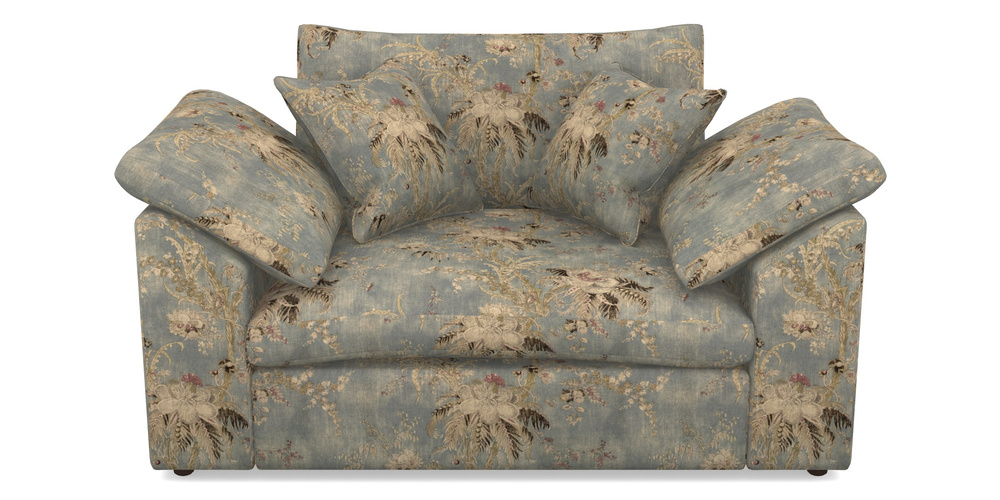 Product photograph of Big Softie Sloped Arm Sloped Arm Snuggler In Floral Linen - Zefferino Danish Girl from Sofas and Stuff Limited