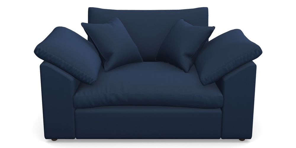 Product photograph of Big Softie Sloped Arm Sloped Arm Snuggler In House Velvet - Indigo from Sofas and Stuff Limited