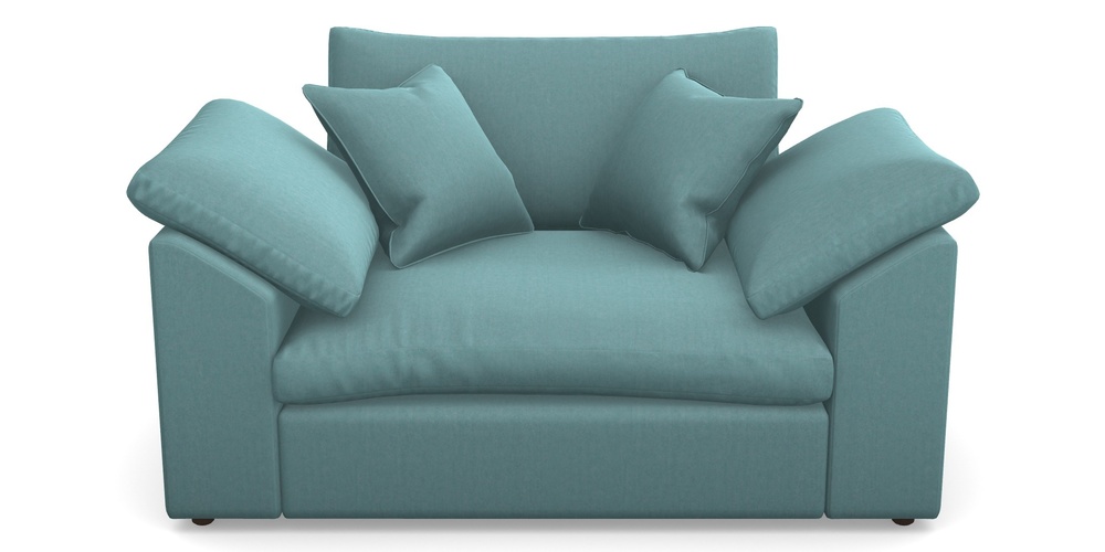 Product photograph of Big Softie Sloped Arm Sloped Arm Snuggler In House Velvet - Wedgewood from Sofas and Stuff Limited