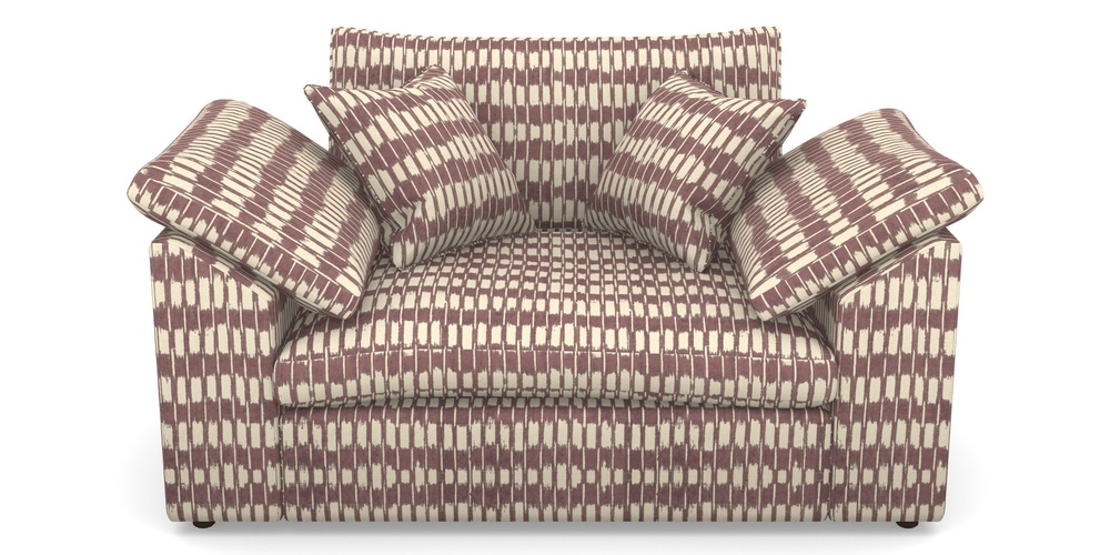 Product photograph of Big Softie Sloped Arm Sloped Arm Snuggler In V A Brompton Collection - Ikat - Cacao from Sofas and Stuff Limited