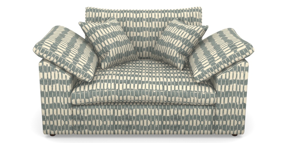 Product photograph of Big Softie Sloped Arm Sloped Arm Snuggler In V A Brompton Collection - Ikat - Pebble from Sofas and Stuff Limited