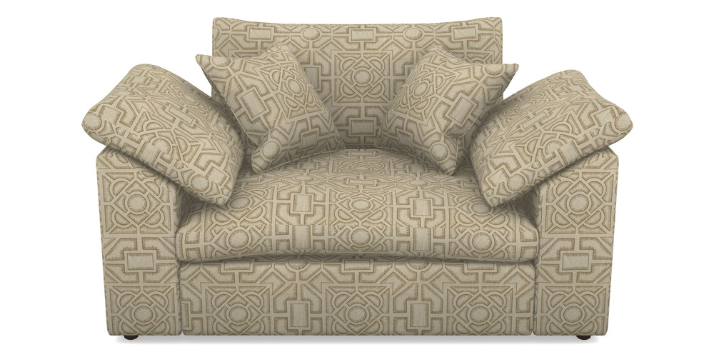 Product photograph of Big Softie Sloped Arm Sloped Arm Snuggler In Rhs Collection - Large Knot Garden Linen - Gold from Sofas and Stuff Limited