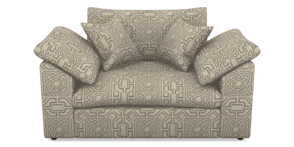 Product photograph of Big Softie Sloped Arm Sloped Arm Snuggler In Rhs Collection - Large Knot Garden Linen - Grey from Sofas and Stuff Limited