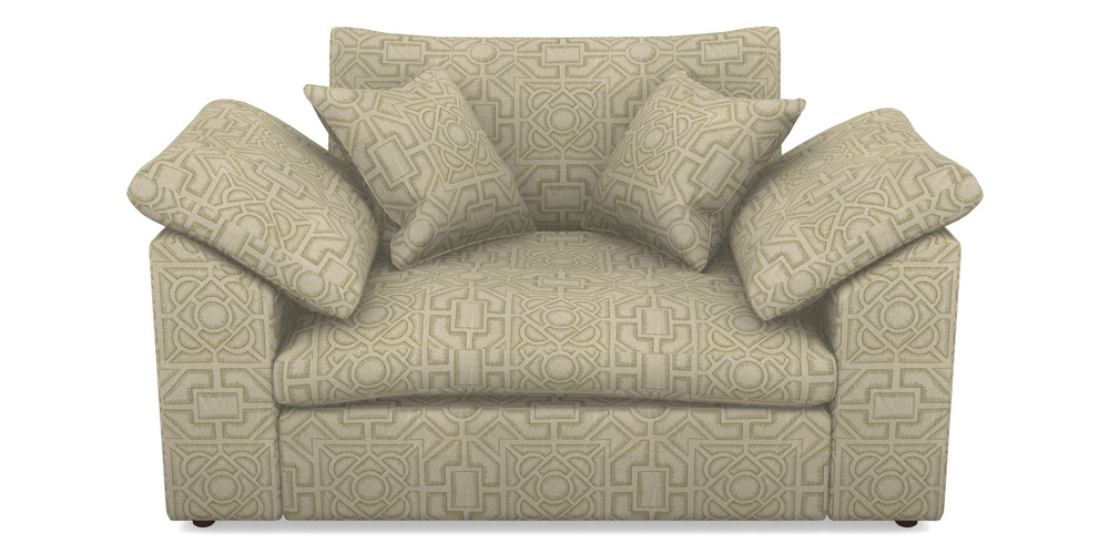 Product photograph of Big Softie Sloped Arm Sloped Arm Snuggler In Rhs Collection - Large Knot Garden Linen - Olive from Sofas and Stuff Limited