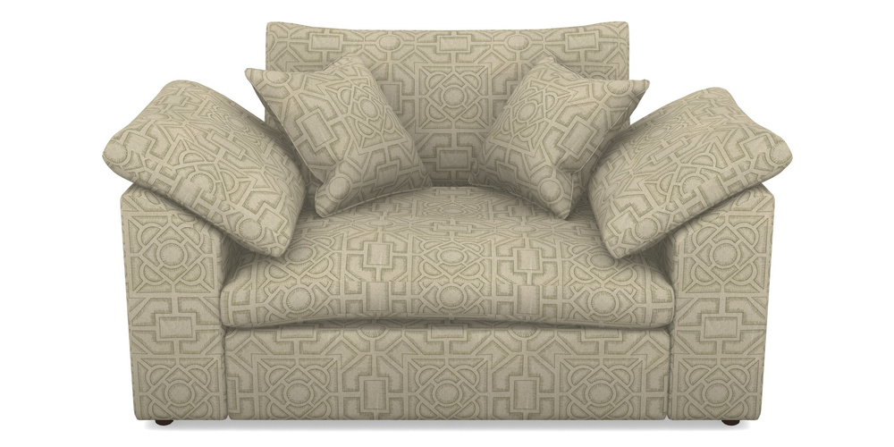 Product photograph of Big Softie Sloped Arm Sloped Arm Snuggler In Rhs Collection - Large Knot Garden Linen - Pistachio from Sofas and Stuff Limited