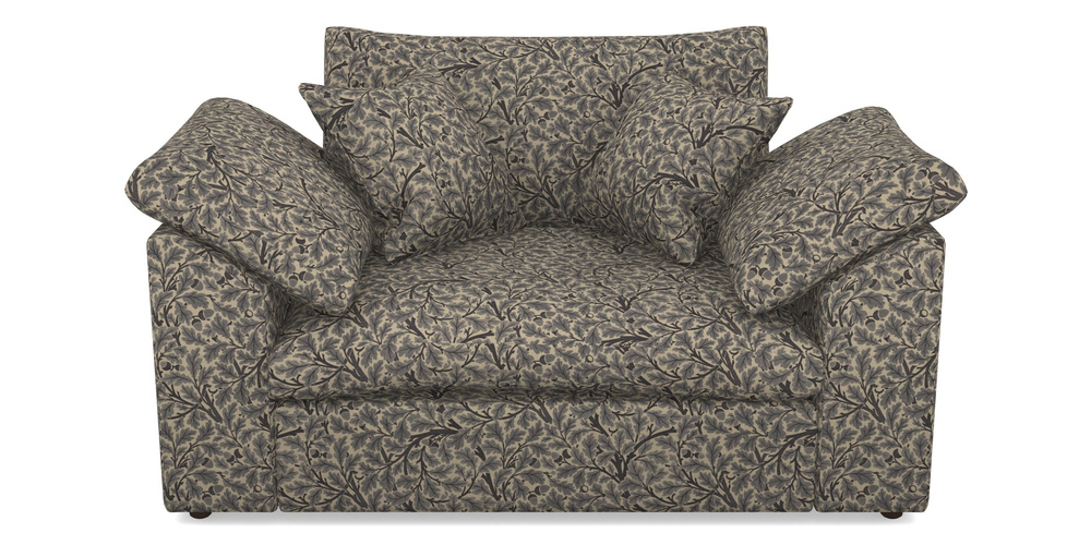 Product photograph of Big Softie Sloped Arm Sloped Arm Snuggler In V A Drawn From Nature Collection - Oak Tree - Navy from Sofas and Stuff Limited