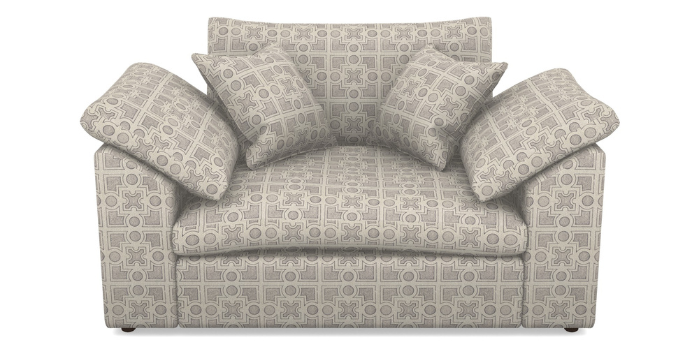 Product photograph of Big Softie Sloped Arm Sloped Arm Snuggler In Rhs Collection - Small Knot Garden Cotton Weave - Grey from Sofas and Stuff Limited