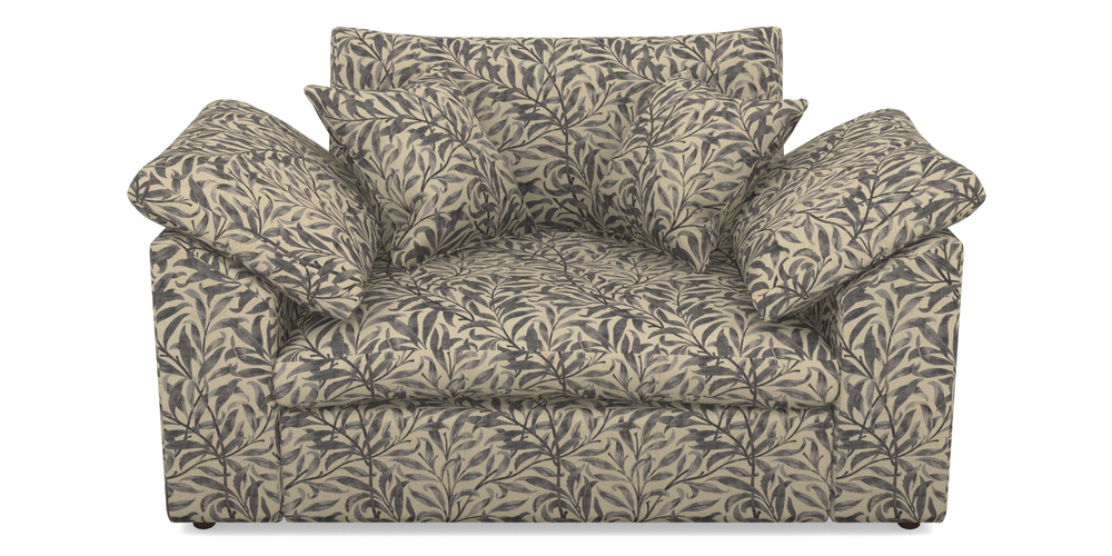 Product photograph of Big Softie Sloped Arm Sloped Arm Snuggler In V A Drawn From Nature - Willow Bough Large - Navy from Sofas and Stuff Limited