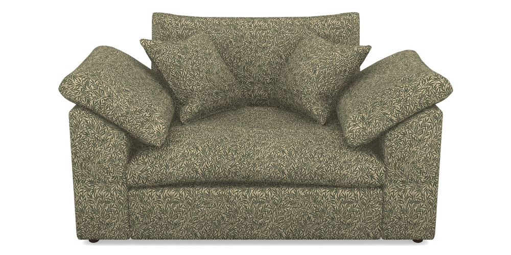 Product photograph of Big Softie Sloped Arm Sloped Arm Snuggler In V A Drawn From Nature Collection - Willow - Dark Green from Sofas and Stuff Limited