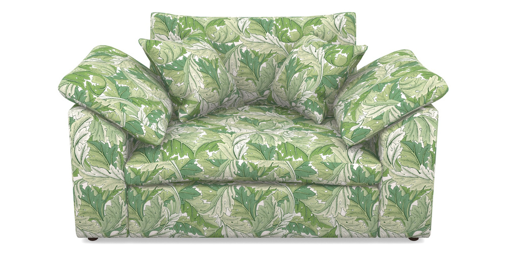 Product photograph of Big Softie Sloped Arm Sloped Arm Snuggler In William Morris Collection - Acanthus - Leaf Green from Sofas and Stuff Limited