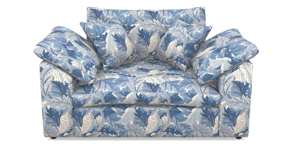 Product photograph of Big Softie Sloped Arm Sloped Arm Snuggler In William Morris Collection - Acanthus - Woad from Sofas and Stuff Limited