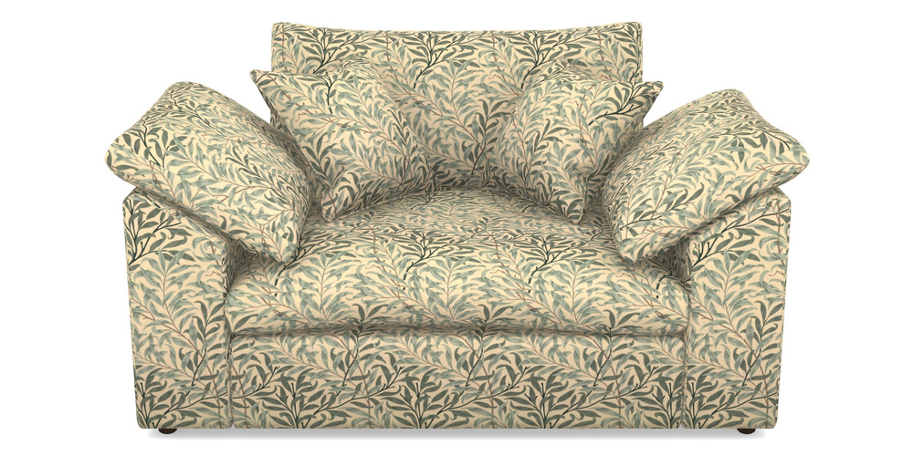 Product photograph of Big Softie Sloped Arm Sloped Arm Snuggler In William Morris Collection - Willow Boughs - Cream Pale Green from Sofas and Stuff Limited