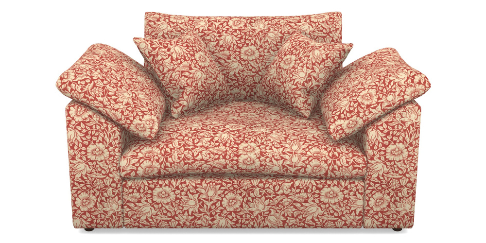 Product photograph of Big Softie Sloped Arm Sloped Arm Snuggler In William Morris Collection - Mallow - Madder from Sofas and Stuff Limited