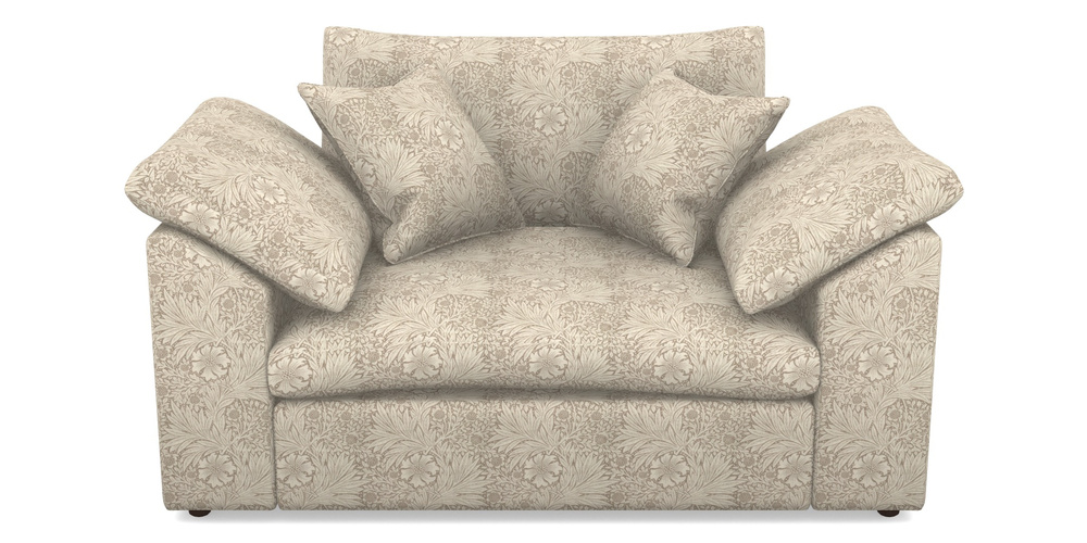 Product photograph of Big Softie Sloped Arm Sloped Arm Snuggler In William Morris Collection - Marigold - Linen Ivory from Sofas and Stuff Limited