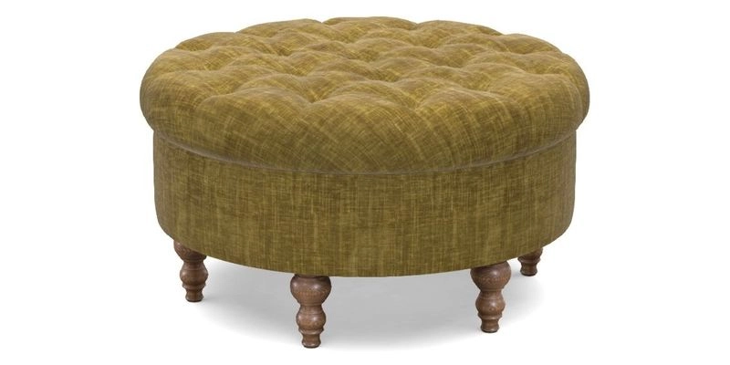 Burford Footstool in V&A Threads of India Opulent Velvets Lahore Dynasty Flame with fringe in Sophie Bullion Fringe Currant