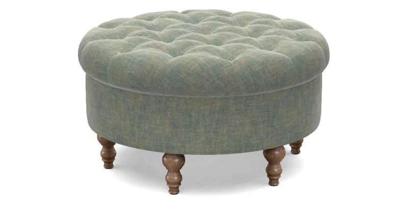 Burford Footstool in V&A Threads of India Opulent Velvets Lahore Dynasty Flame with fringe in Sophie Bullion Fringe Currant