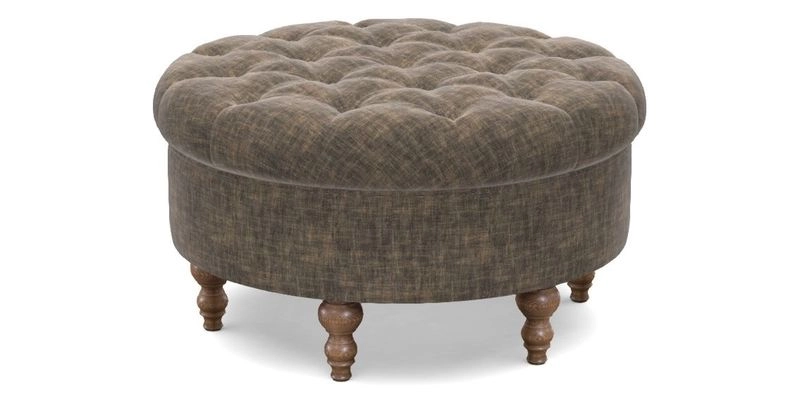 Burford Footstool in V&A Threads of India Opulent Velvets Lahore Dynasty Flame with fringe in Sophie Bullion Fringe Currant