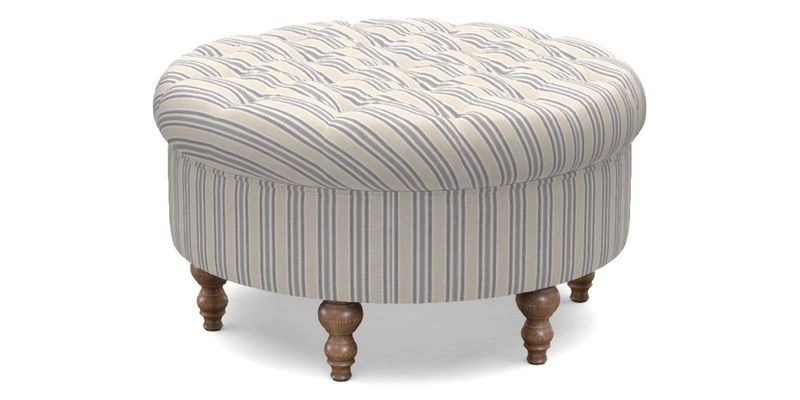 Burford Footstool in V&A Threads of India Opulent Velvets Lahore Dynasty Flame with fringe in Sophie Bullion Fringe Currant