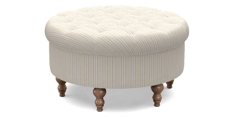 Burford Footstool in V&A Threads of India Opulent Velvets Lahore Dynasty Flame with fringe in Sophie Bullion Fringe Currant