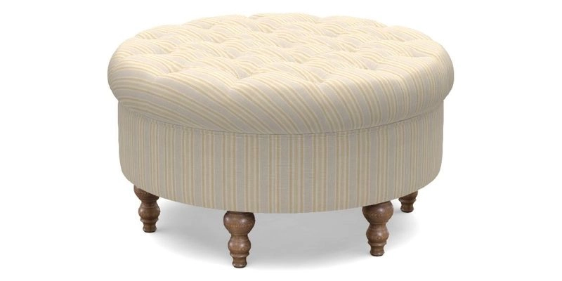 Burford Footstool in V&A Threads of India Opulent Velvets Lahore Dynasty Flame with fringe in Sophie Bullion Fringe Currant